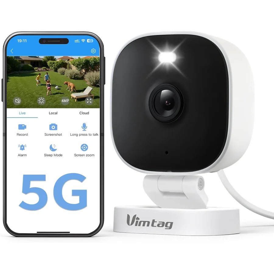 Cámara VIMTAG blanca para exterior