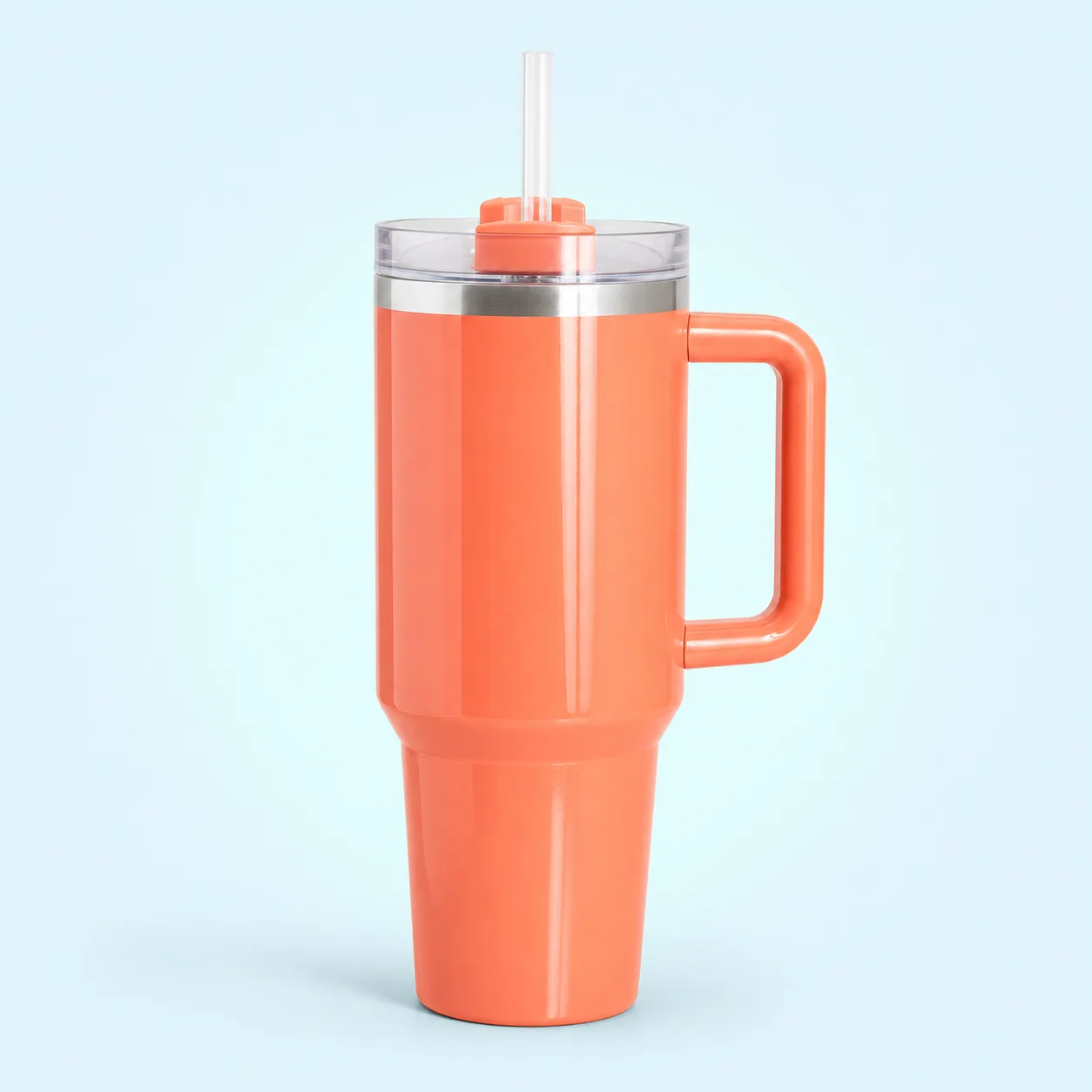 Representación de vaso térmico Stanley Quencher H2.0 de 30 oz color Nectarine