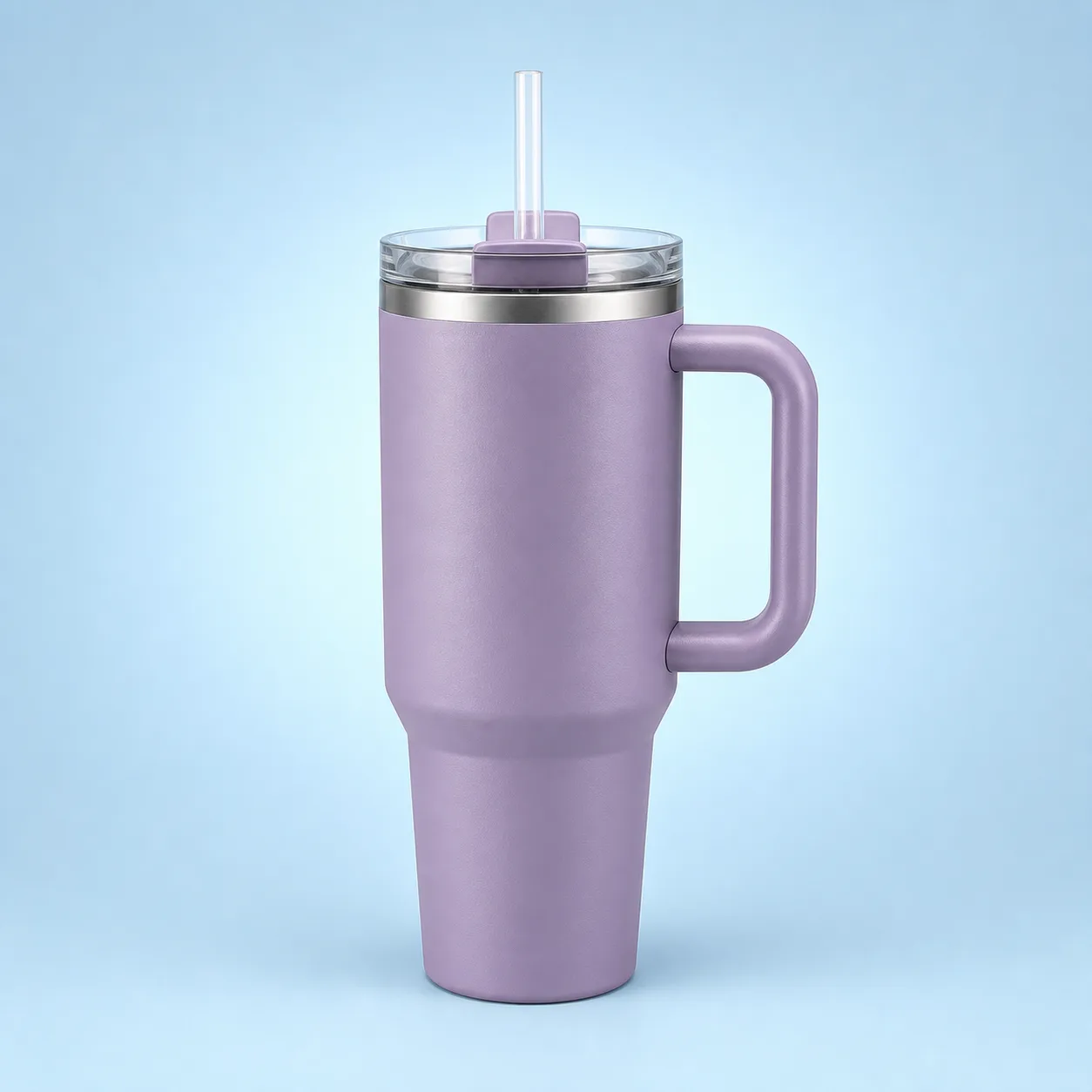Representación de vaso térmico Stanley Quencher H2.0 de 30 oz color Purple Powder