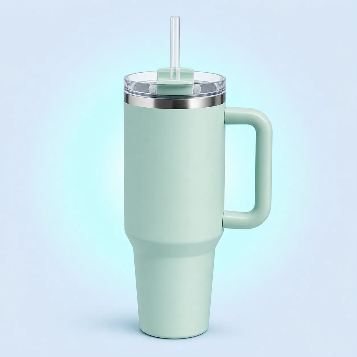 Representación de vaso térmico Stanley Quencher H2.0 de 30 oz color Seafoam